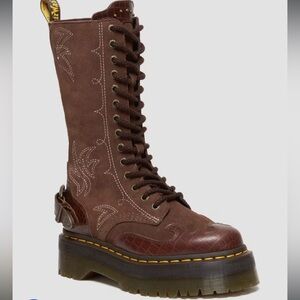 Doc Martens 1B99 Gothic Americana Leather Mid Calf Platform Boots